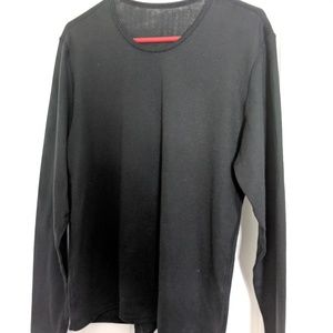 Comfortable mens 100% black polyster sweater